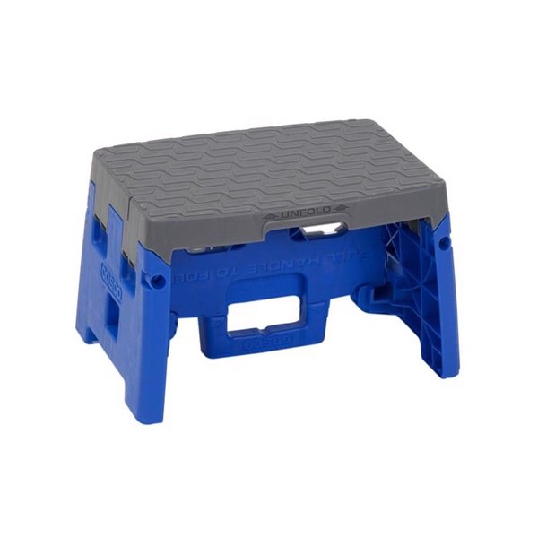 Cosco 8.46 in. H X 14.02 in. W X 9.84 in. D 300 lb. capacity 1 step Plastic Folding Step Stool 11-903-BGR4